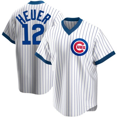 Men's Codi Heuer Chicago Cubs Replica White Home Cooperstown Collection Jersey