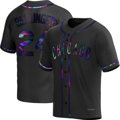 Men's Cody Bellinger Chicago Cubs Replica Black Holographic Alternate Jersey