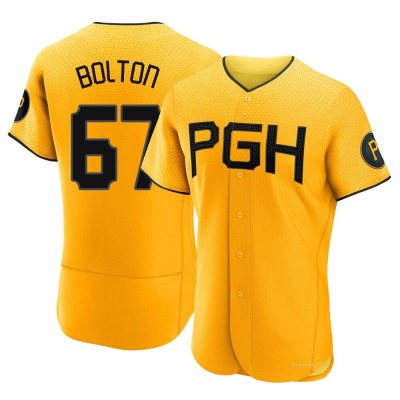 Men's Cody Bolton Pittsburgh Pirates Authentic Gold 2023 City Connect Jersey