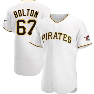 Men's Cody Bolton Pittsburgh Pirates Authentic White Home Jersey