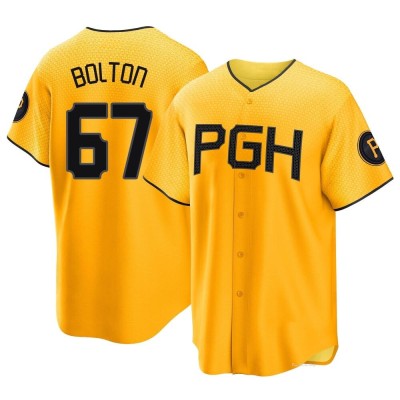 Men's Cody Bolton Pittsburgh Pirates Replica Gold 2023 City Connect Jersey