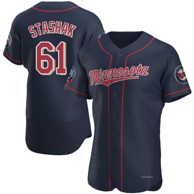 Men's Cody Stashak Minnesota Twins Authentic Navy Alternate 60th Season Jersey