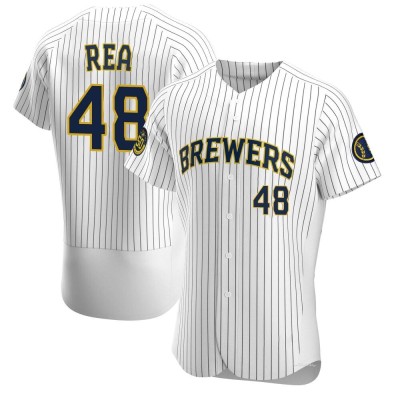 Men's Colin Rea Milwaukee Brewers Authentic White Alternate Jersey