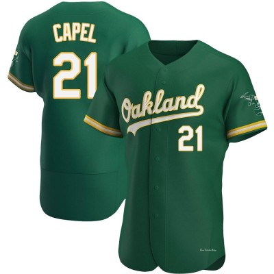 Men's Conner Capel Oakland Athletics Authentic Green Kelly Alternate Jersey