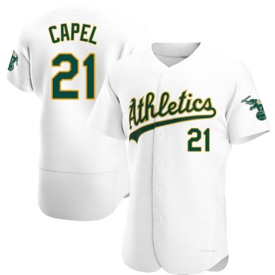 Men's Conner Capel Oakland Athletics Authentic White Home Jersey