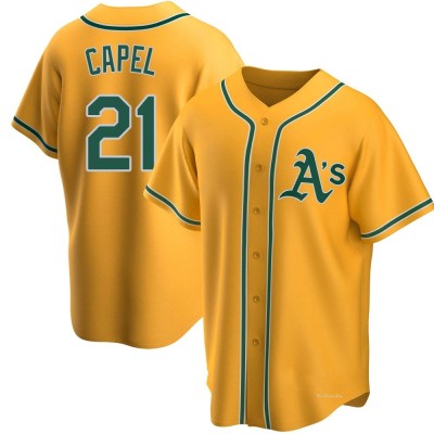 Men's Conner Capel Oakland Athletics Replica Gold Alternate Jersey