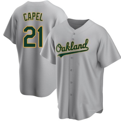 Men's Conner Capel Oakland Athletics Replica Gray Road Jersey