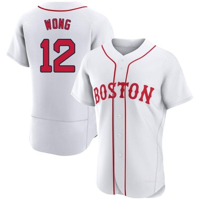 Men's Connor Wong Boston Red Sox Authentic White 2021 Patriots' Day Jersey