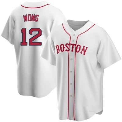 Men's Connor Wong Boston Red Sox Replica White Alternate Jersey