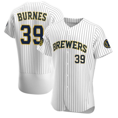 Men's Corbin Burnes Milwaukee Brewers Authentic White Alternate Jersey