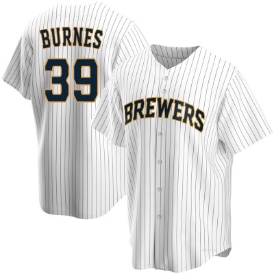 Men's Corbin Burnes Milwaukee Brewers Replica White Home Jersey