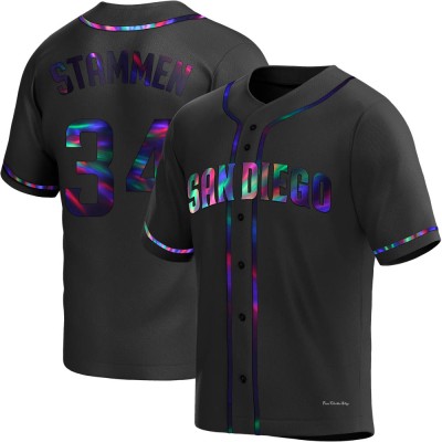 Men's Craig Stammen San Diego Padres Replica Black Holographic Alternate Jersey