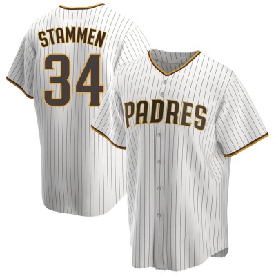 Men's Craig Stammen San Diego Padres Replica White/Brown Home Jersey