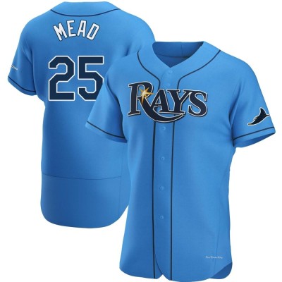 Men's Curtis Mead Tampa Bay Rays Authentic Light Blue Alternate Jersey