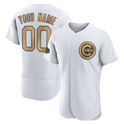 Men's Custom Chicago Cubs Game White Authentic 2022 All-Star Jersey