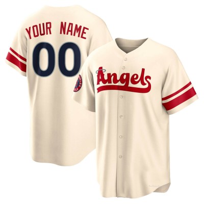 Men's Custom Los Angeles Angels Replica Cream 2022 City Connect Jersey