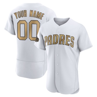 Men's Custom San Diego Padres Game White Authentic 2022 All-Star Jersey