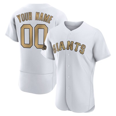 Men's Custom San Francisco Giants Game White Authentic 2022 All-Star Jersey