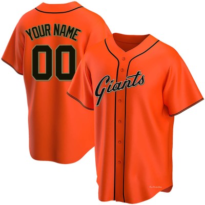 Men's Custom San Francisco Giants Replica Orange Alternate Jersey