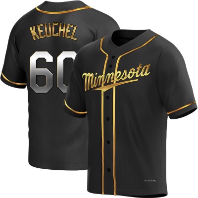 Men's Dallas Keuchel Minnesota Twins Replica Black Golden Alternate Jersey