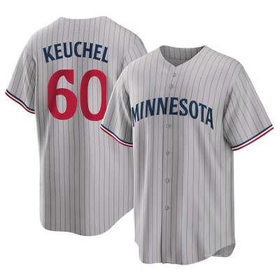 Men's Dallas Keuchel Minnesota Twins Replica Gray Road Jersey