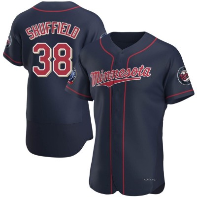 Men's Dalton Shuffield Minnesota Twins Authentic Navy Alternate 60th Season Jersey