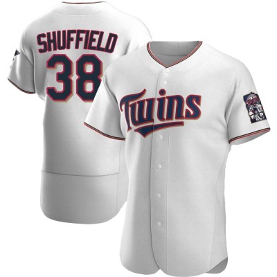 Men's Dalton Shuffield Minnesota Twins Authentic White Home Jersey