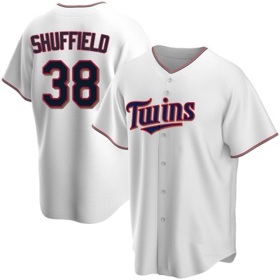 Men's Dalton Shuffield Minnesota Twins Replica White Home Jersey