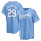 Men's Dan Quisenberry Kansas City Royals Replica Light Blue 2022 Alternate Jersey