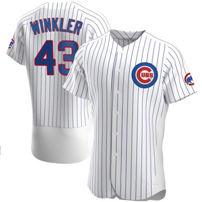 Men's Dan Winkler Chicago Cubs Authentic White Home Jersey