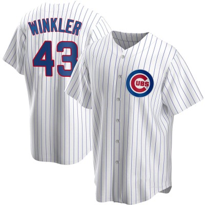 Men's Dan Winkler Chicago Cubs Replica White Home Jersey