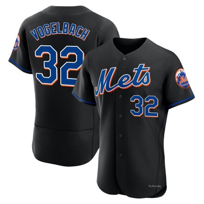 Men's Daniel Vogelbach New York Mets Authentic Black 2022 Alternate Jersey