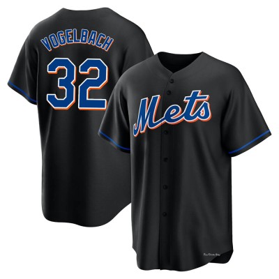 Men's Daniel Vogelbach New York Mets Replica Black 2022 Alternate Jersey