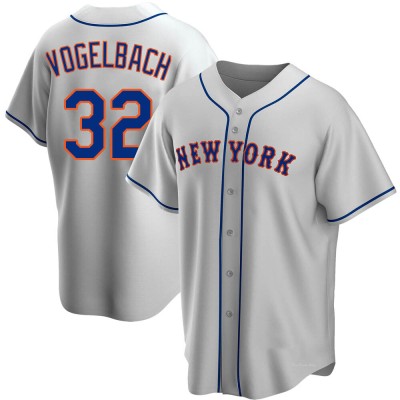 Men's Daniel Vogelbach New York Mets Replica Gray Road Jersey