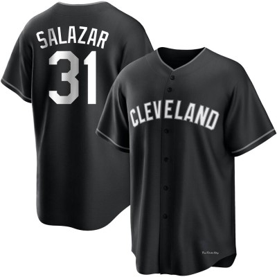 Men's Danny Salazar Cleveland Guardians Replica Black/White Jersey