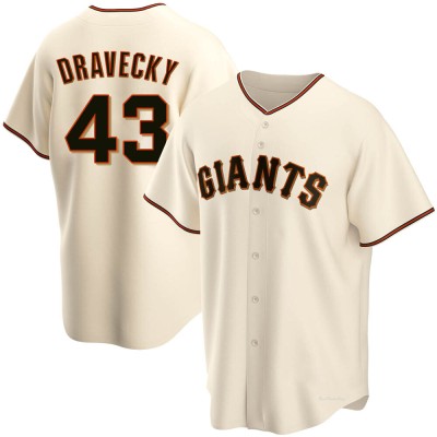 Men's Dave Dravecky San Francisco Giants Replica Cream Home Jersey