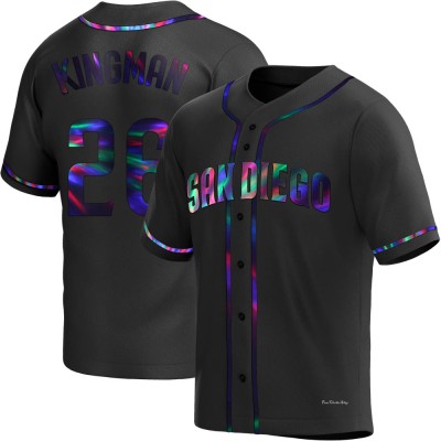 Men's Dave Kingman San Diego Padres Replica Black Holographic Alternate Jersey