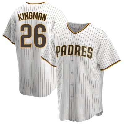 Men's Dave Kingman San Diego Padres Replica White/Brown Home Jersey