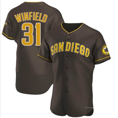 Men's Dave Winfield San Diego Padres Authentic Brown Road Jersey