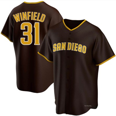 Men's Dave Winfield San Diego Padres Replica Brown Road Jersey