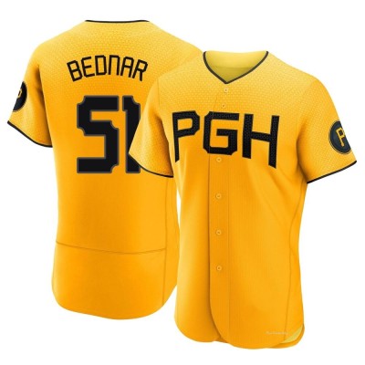 Men's David Bednar Pittsburgh Pirates Authentic Gold 2023 City Connect Jersey