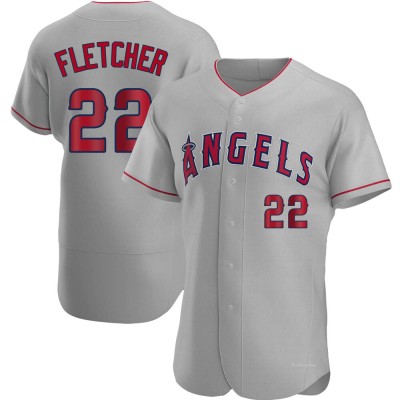 Men's David Fletcher Los Angeles Angels Authentic Gray Road Jersey