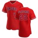 Men's David Fletcher Los Angeles Angels Authentic Scarlet Alternate Jersey