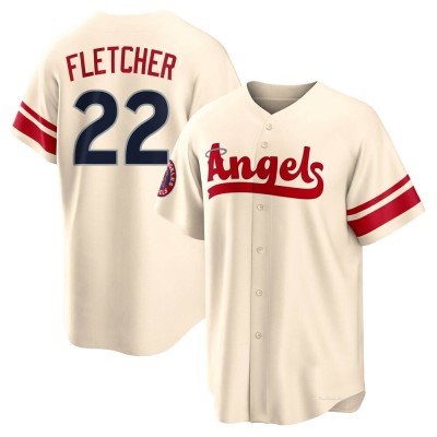 Men's David Fletcher Los Angeles Angels Replica Cream 2022 City Connect Jersey