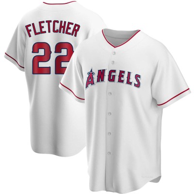 Men's David Fletcher Los Angeles Angels Replica White Home Jersey