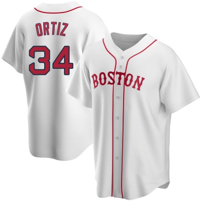 Men's David Ortiz Boston Red Sox Replica White Alternate Jersey