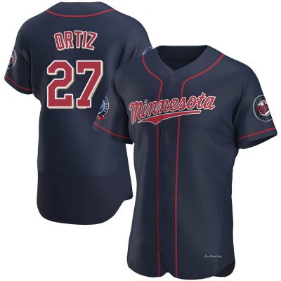 Men's David Ortiz Minnesota Twins Authentic Navy Alternate 60th Season Jersey