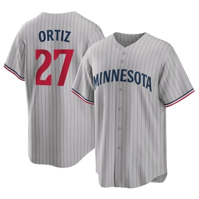 Men's David Ortiz Minnesota Twins Replica Gray Road Jersey