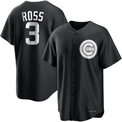 Men's David Ross Chicago Cubs Replica Black/White Jersey