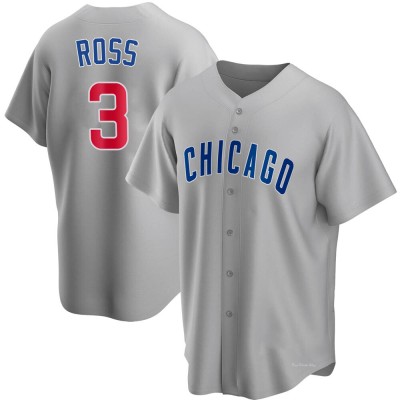 Men's David Ross Chicago Cubs Replica Gray Road Jersey